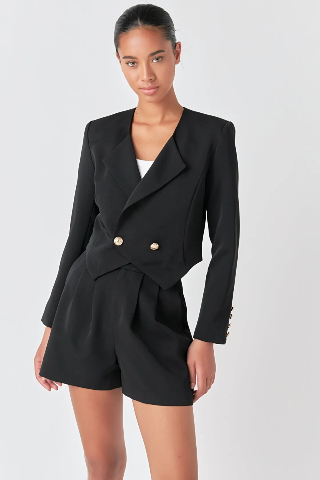 grey_lab__pleated_high_wa_1.webp GREY LAB Matching Sets | Shorts & Skorts*- Pleated High Waist Shorts BLACK