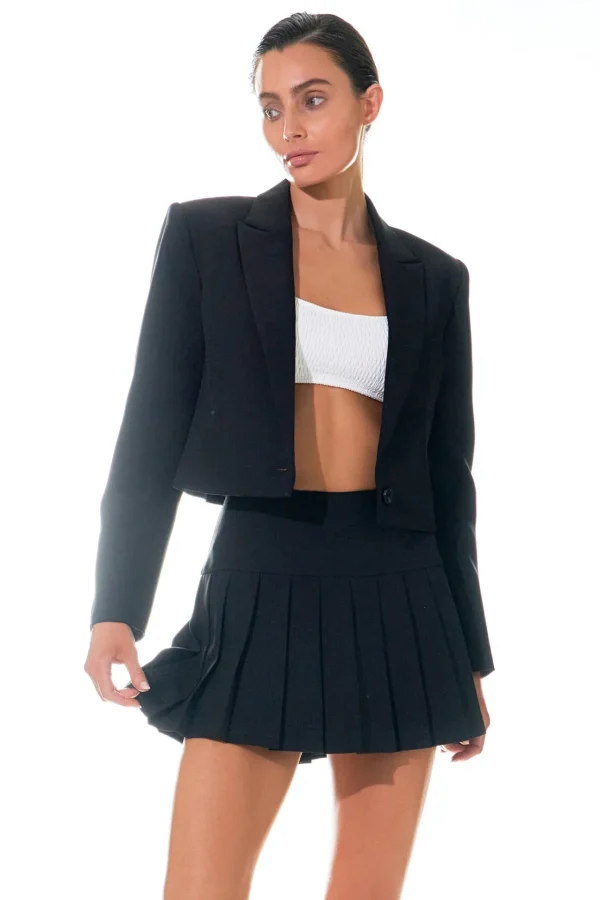 GREY LAB Matching Sets | Tops*- Pleated Mini Skort BLACK