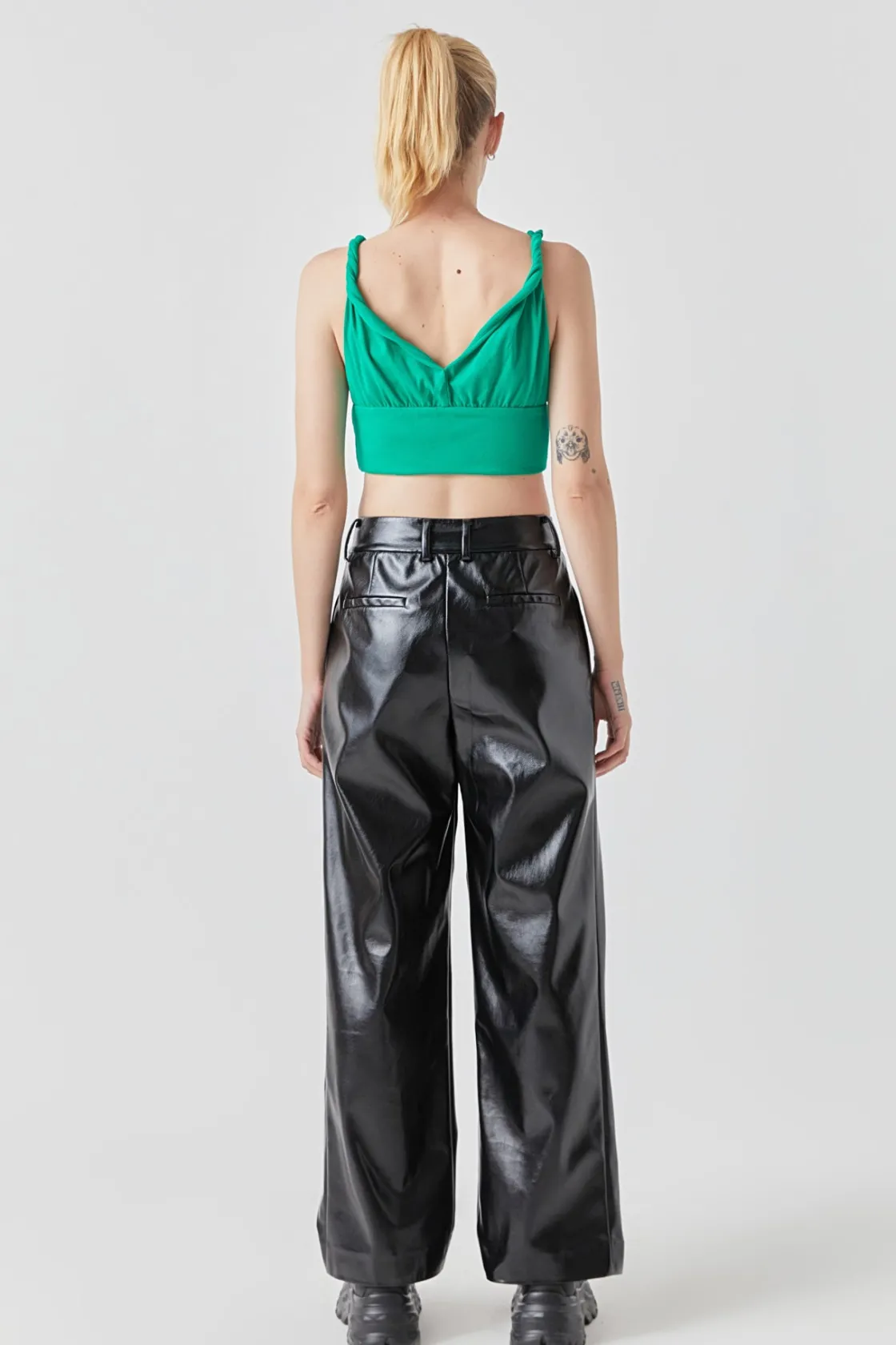 grey_lab__pleated_pu_pant_4.webp GREY LAB Pants | Tops*- Pleated PU Pants BLACK
