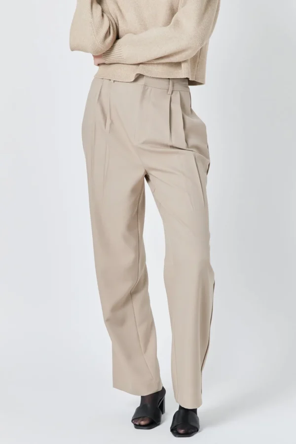 GREY LAB Pants | Tops*- Pleated Wide Trousers TAN