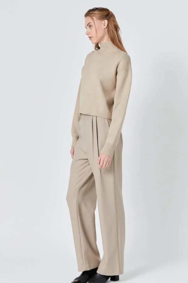 GREY LAB Pants | Tops*- Pleated Wide Trousers TAN