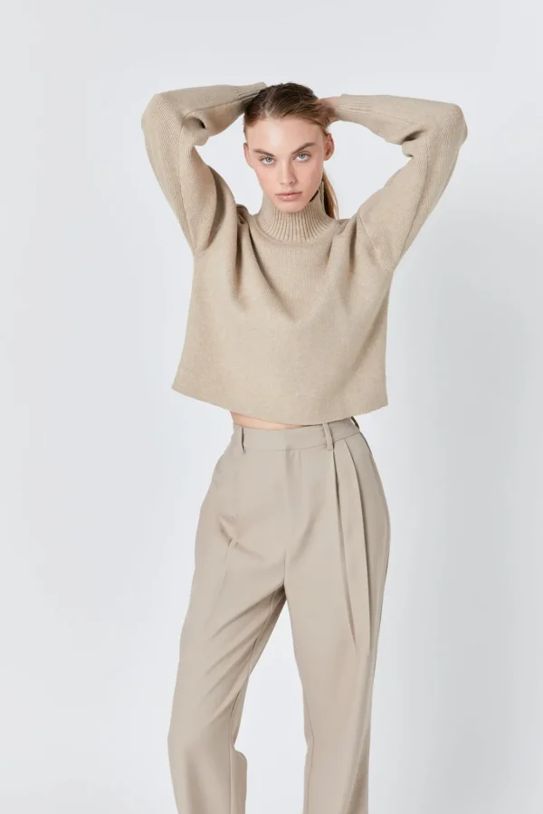 GREY LAB Pants | Tops*- Pleated Wide Trousers TAN