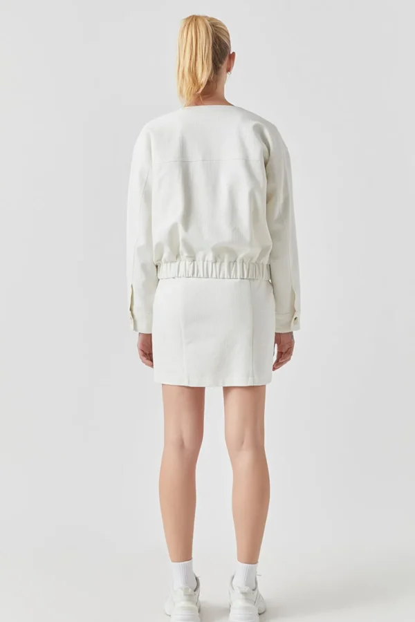 GREY LAB Jackets & Coats | Tops*- Pocket Linen Jacket IVORY