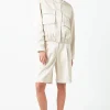 GREY LAB Jackets & Coats | Tops*- Pocket Satin Jacket CREAM