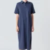 GREY LAB Tops*- Polo Midi Dress NAVY
