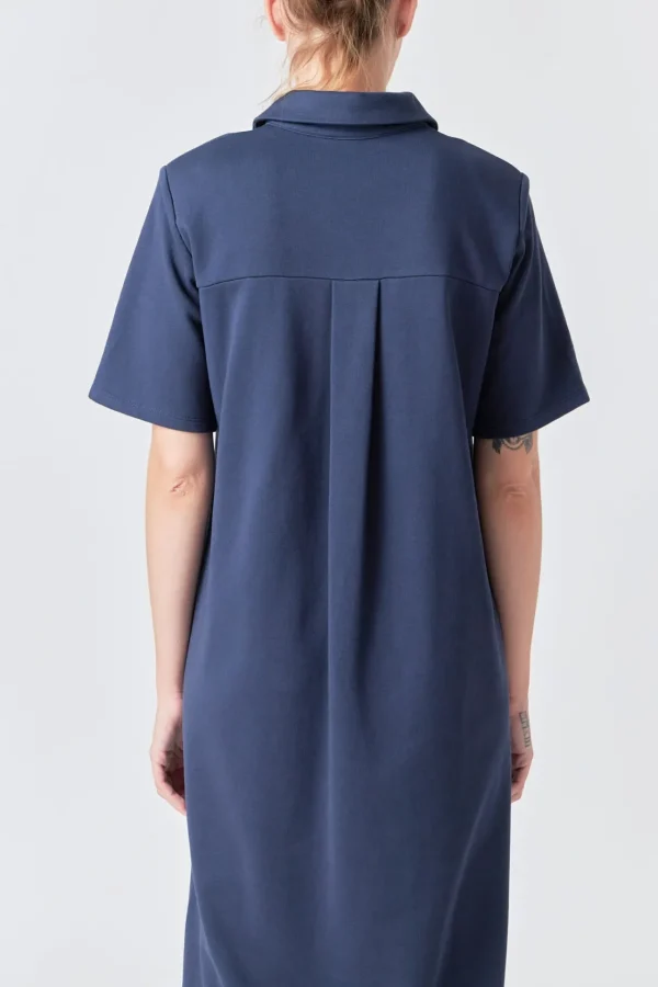 GREY LAB Tops*- Polo Midi Dress NAVY