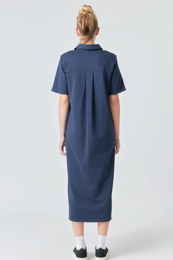 GREY LAB Tops*- Polo Midi Dress NAVY