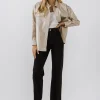 GREY LAB Jackets & Coats | Tops*- Pu Button Down Jacket TAUPE