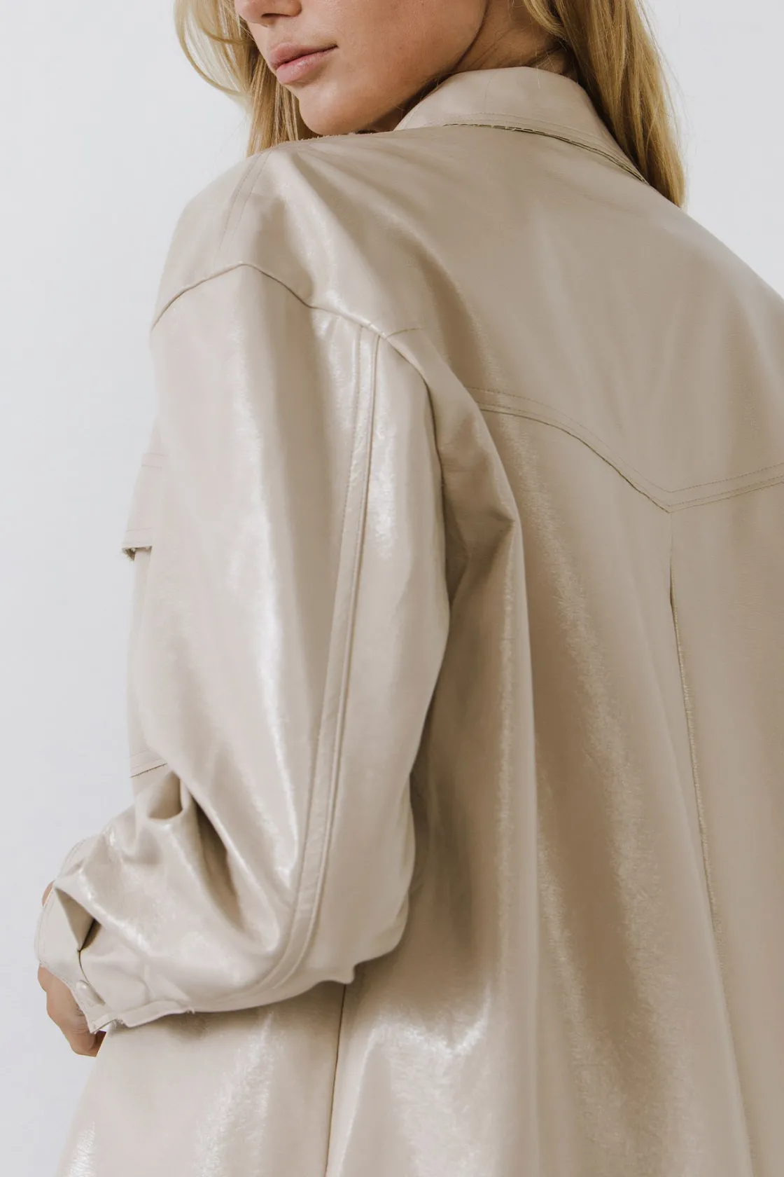 grey_lab__pu_button_down__2.webp GREY LAB Jackets & Coats | Tops*- Pu Button Down Jacket TAUPE