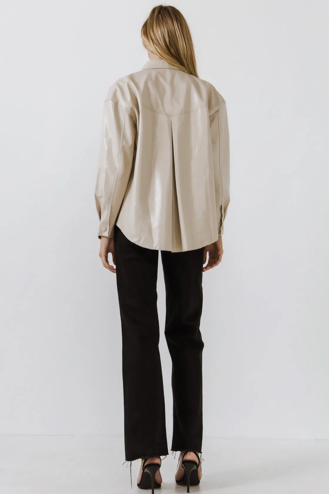 grey_lab__pu_button_down__5.webp GREY LAB Jackets & Coats | Tops*- Pu Button Down Jacket TAUPE