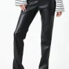 GREY LAB Pants | Tops*- Pu Slit Leggings BLACK