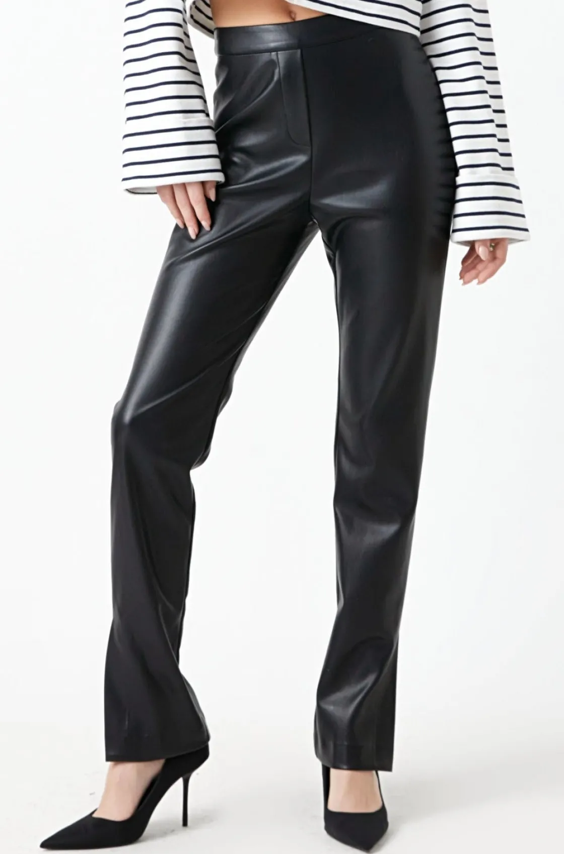 grey_lab__pu_slit_legging_0.webp GREY LAB Pants | Tops*- Pu Slit Leggings BLACK