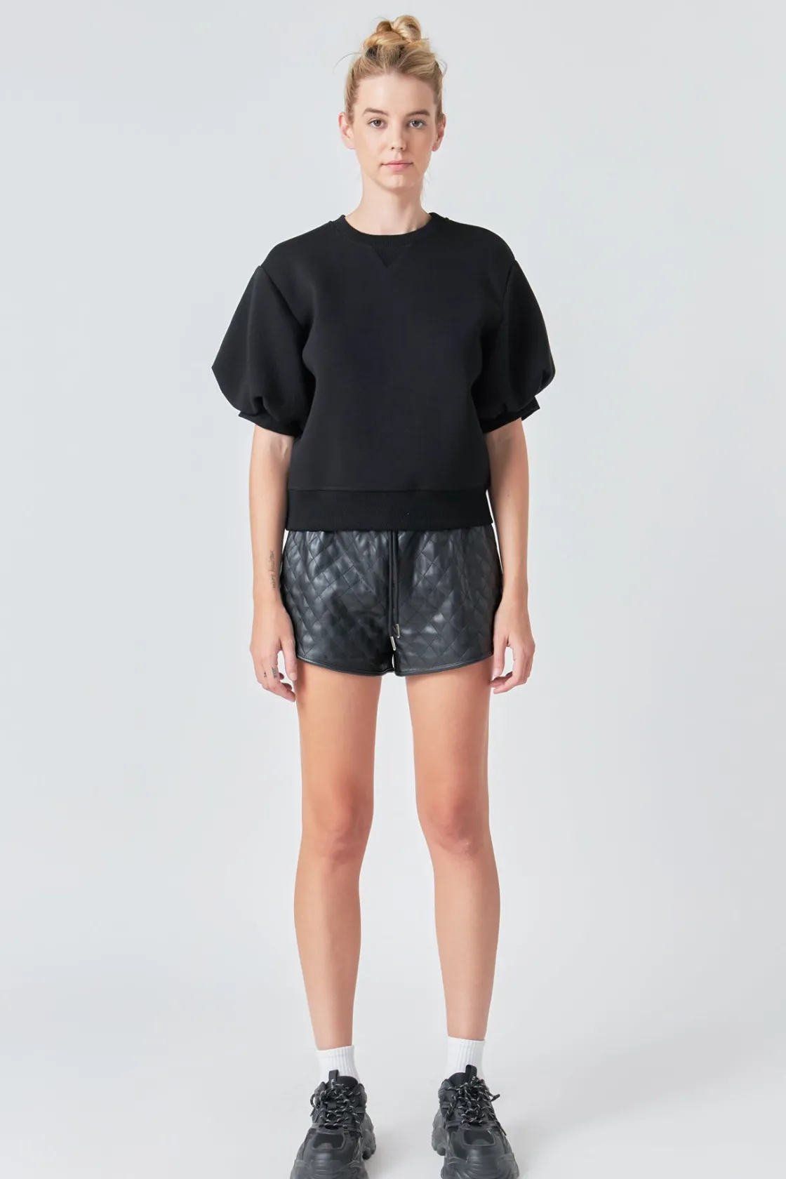 grey_lab__puff_sleeve_swe_0.webp GREY LAB Tops*- Puff Sleeve Sweatshirt BLACK