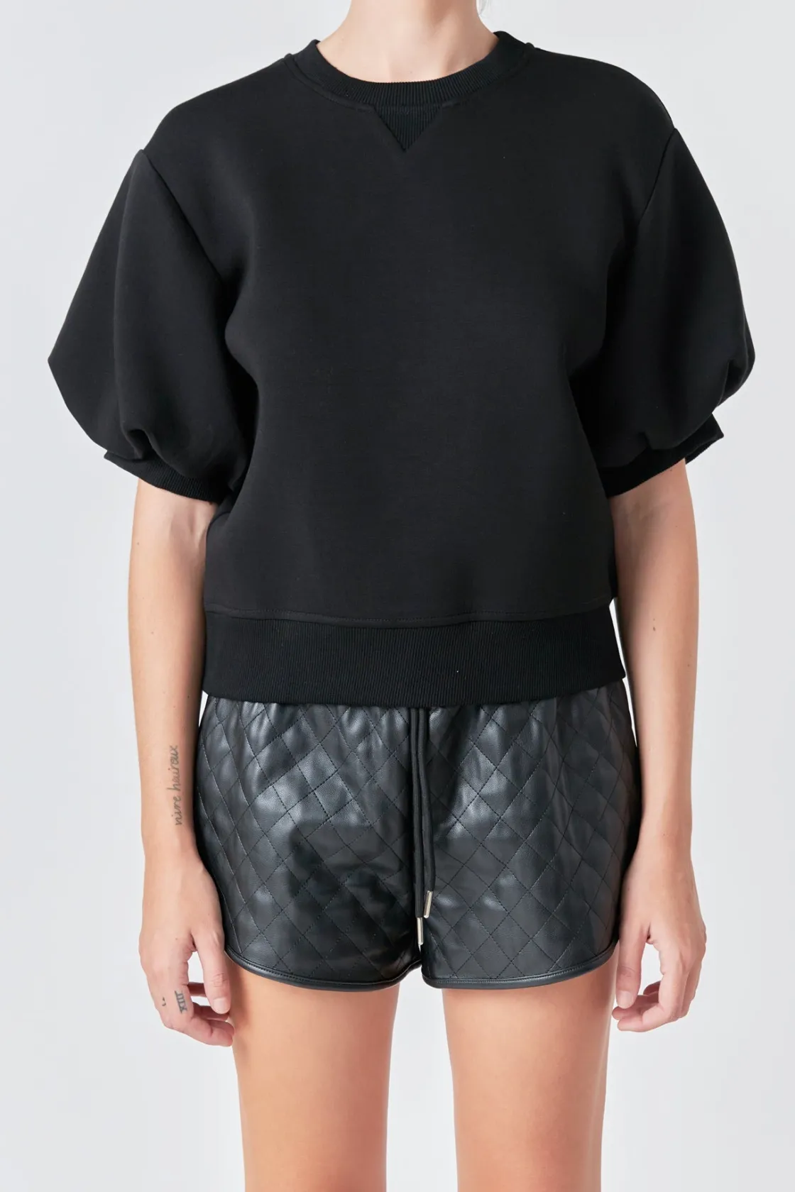 grey_lab__puff_sleeve_swe_1.webp GREY LAB Tops*- Puff Sleeve Sweatshirt BLACK