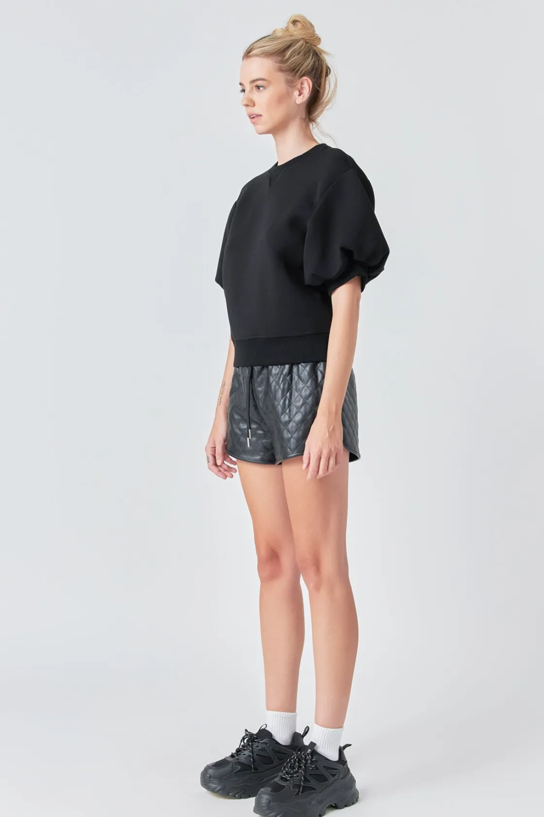 grey_lab__puff_sleeve_swe_2.webp GREY LAB Tops*- Puff Sleeve Sweatshirt BLACK