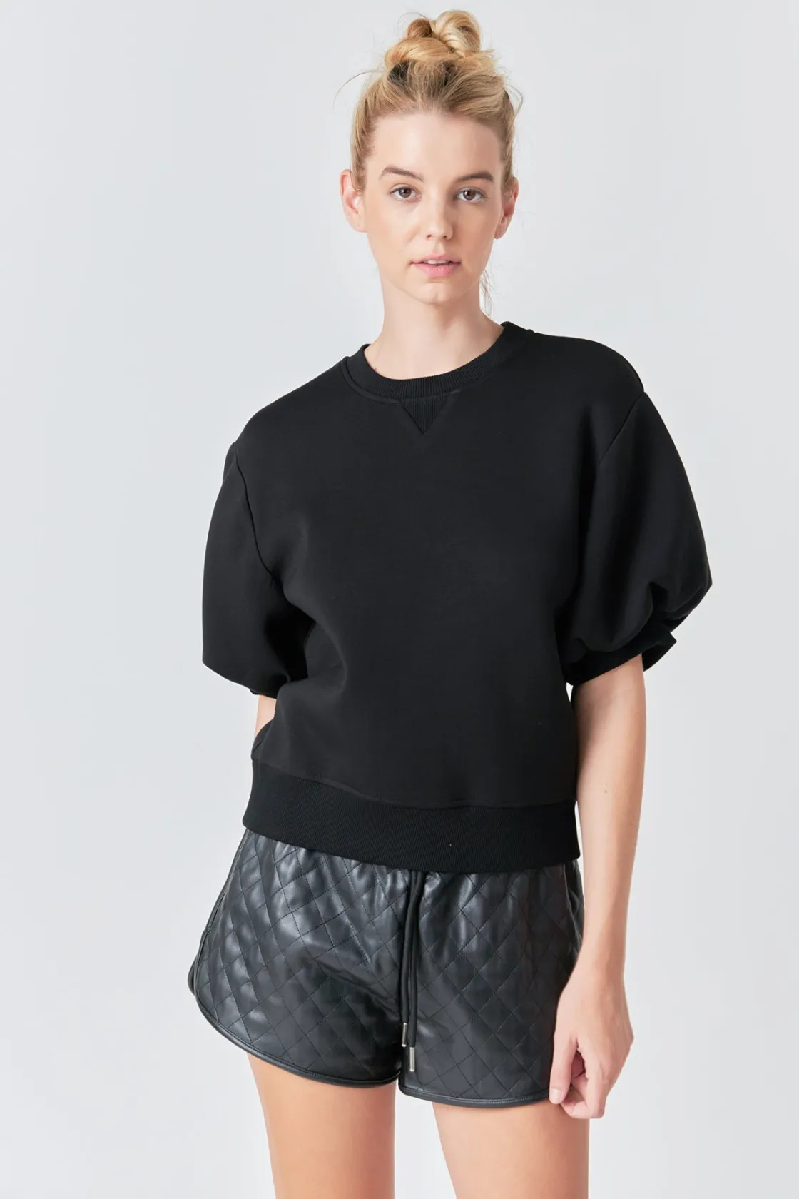 grey_lab__puff_sleeve_swe_3.webp GREY LAB Tops*- Puff Sleeve Sweatshirt BLACK