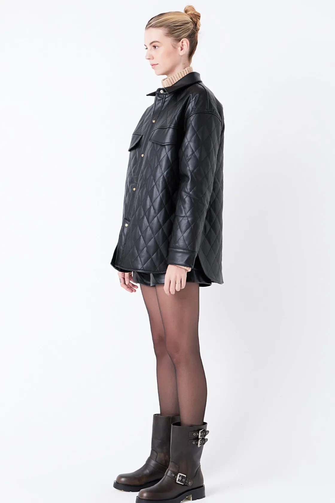 grey_lab__quilted_faux_le_3.webp GREY LAB Jackets & Coats | Tops*- Quilted Faux Leather Jacket BLACK