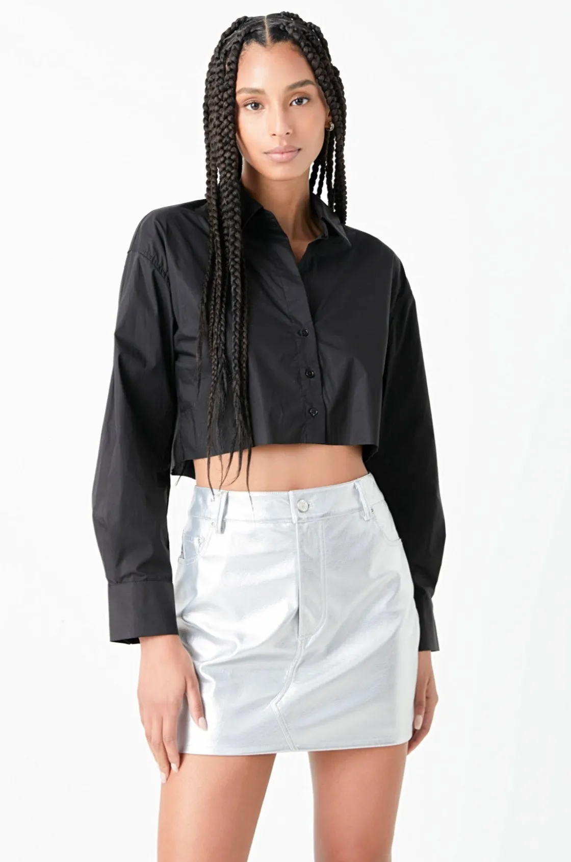 grey_lab__raw_edge_croppe_4.webp GREY LAB Shirts & Blouses | Tops*- Raw Edge Cropped Shirts