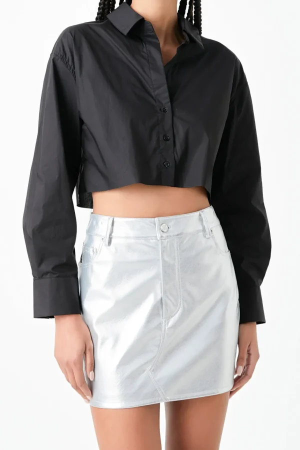 GREY LAB Shirts & Blouses | Tops*- Raw Edge Cropped Shirts