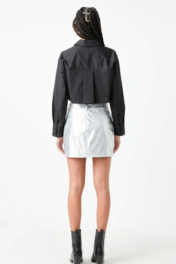 GREY LAB Shirts & Blouses | Tops*- Raw Edge Cropped Shirts