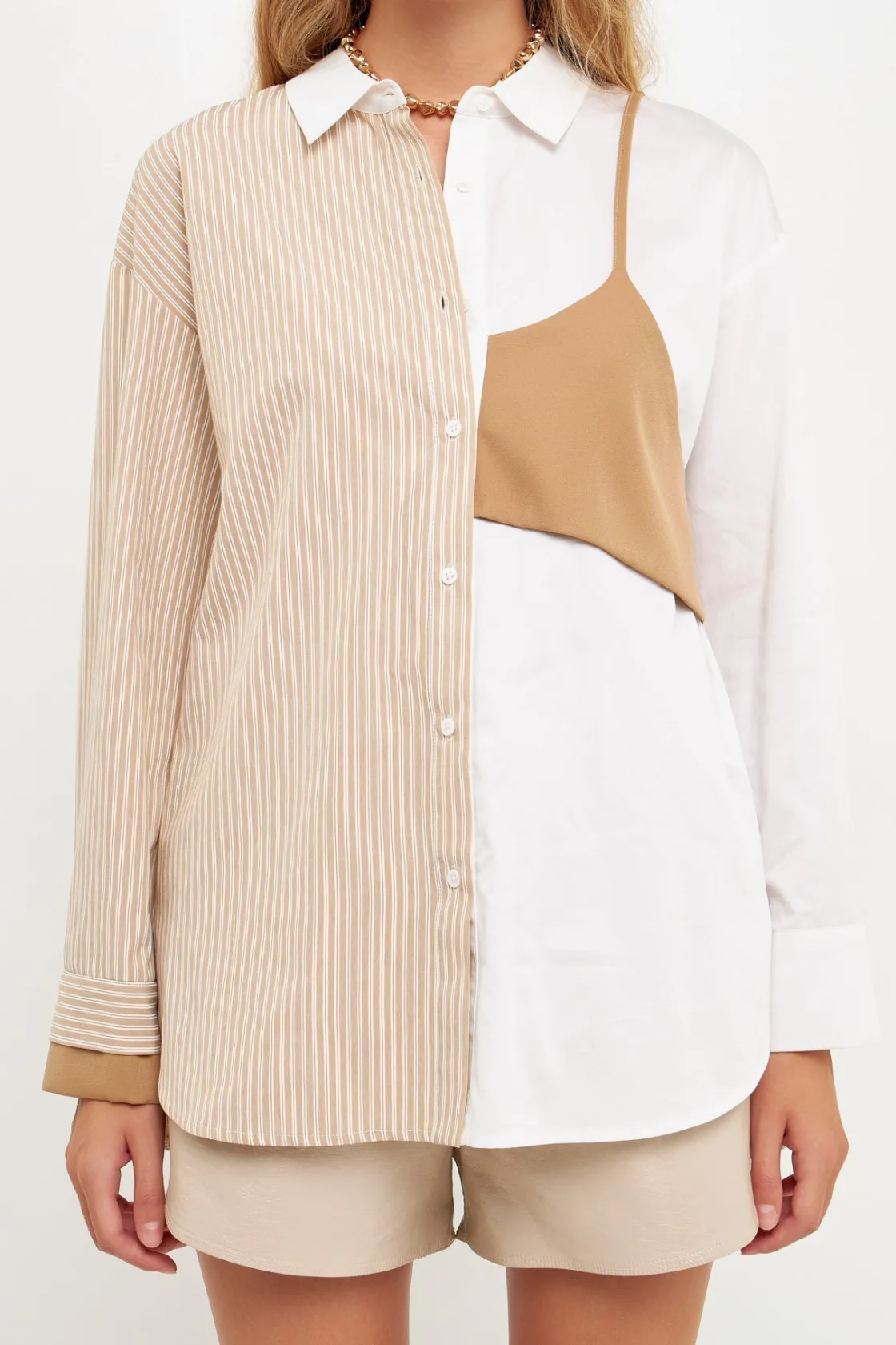 grey_lab__repurposed_shir_1.webp GREY LAB Shirts & Blouses | Tops*- Re-purposed Shirts WHITE/KHAKI