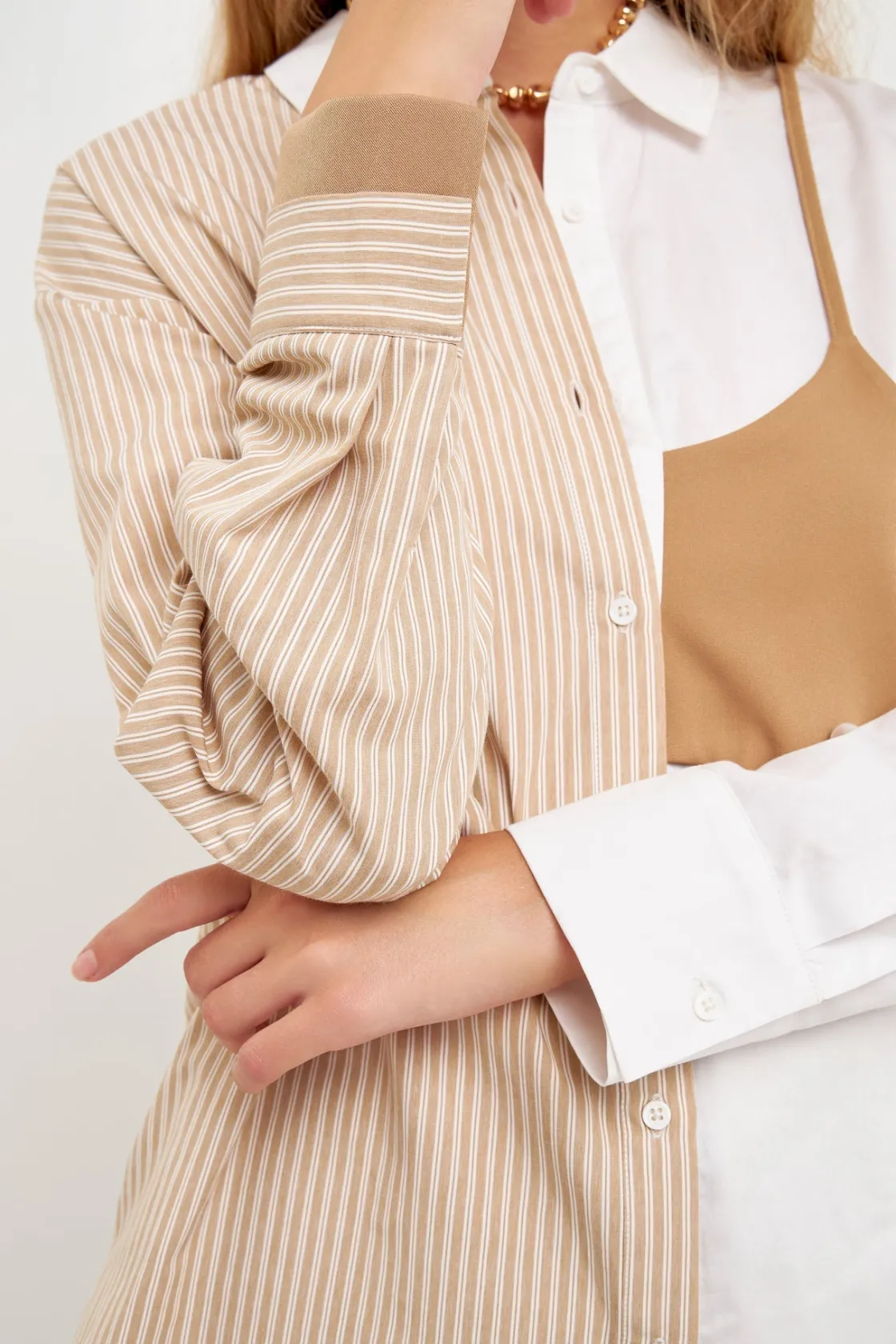 grey_lab__repurposed_shir_2.webp GREY LAB Shirts & Blouses | Tops*- Re-purposed Shirts WHITE/KHAKI