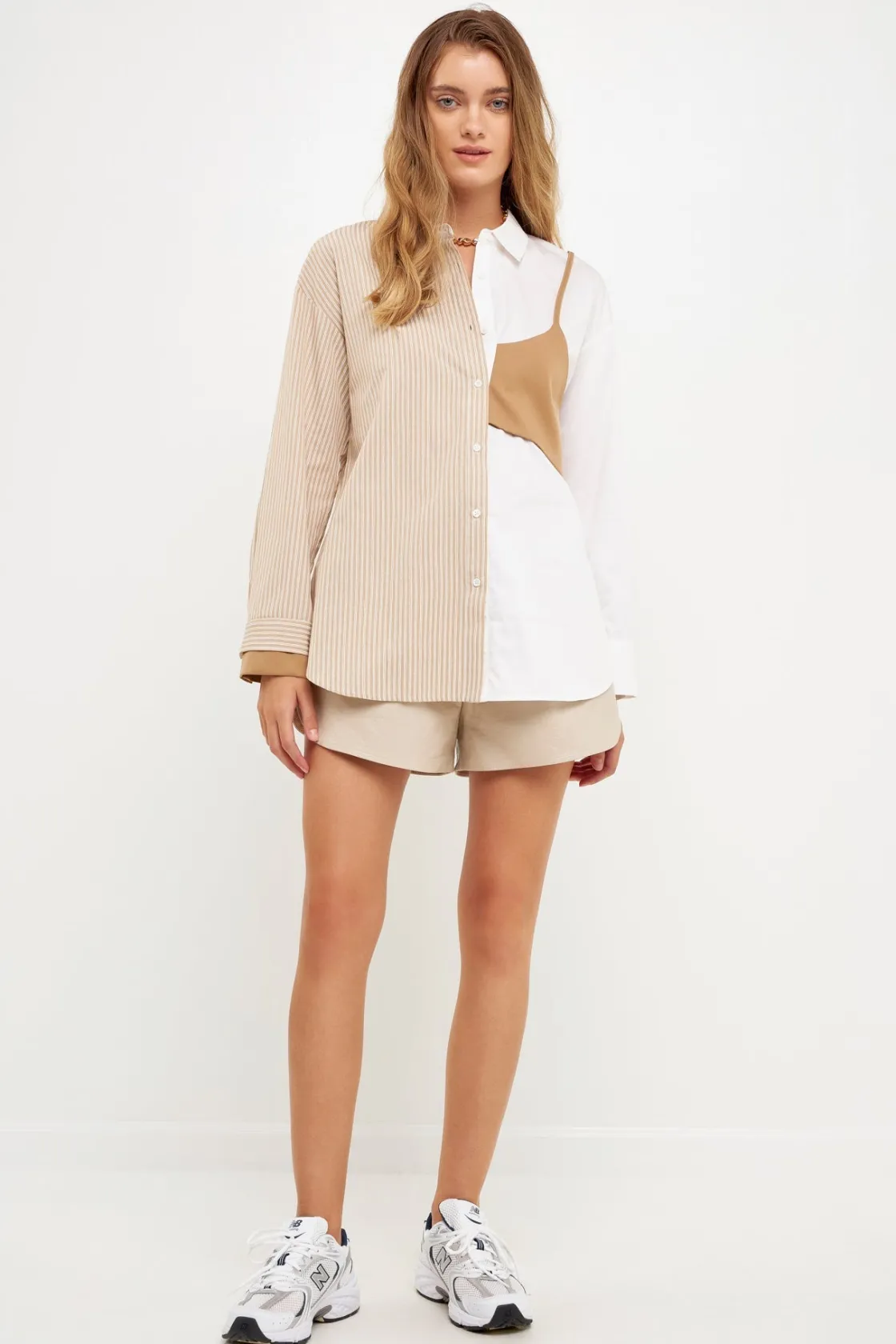 grey_lab__repurposed_shir_3.webp GREY LAB Shirts & Blouses | Tops*- Re-purposed Shirts WHITE/KHAKI