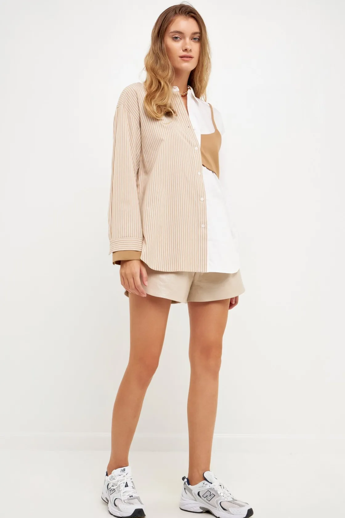 grey_lab__repurposed_shir_4.webp GREY LAB Shirts & Blouses | Tops*- Re-purposed Shirts WHITE/KHAKI