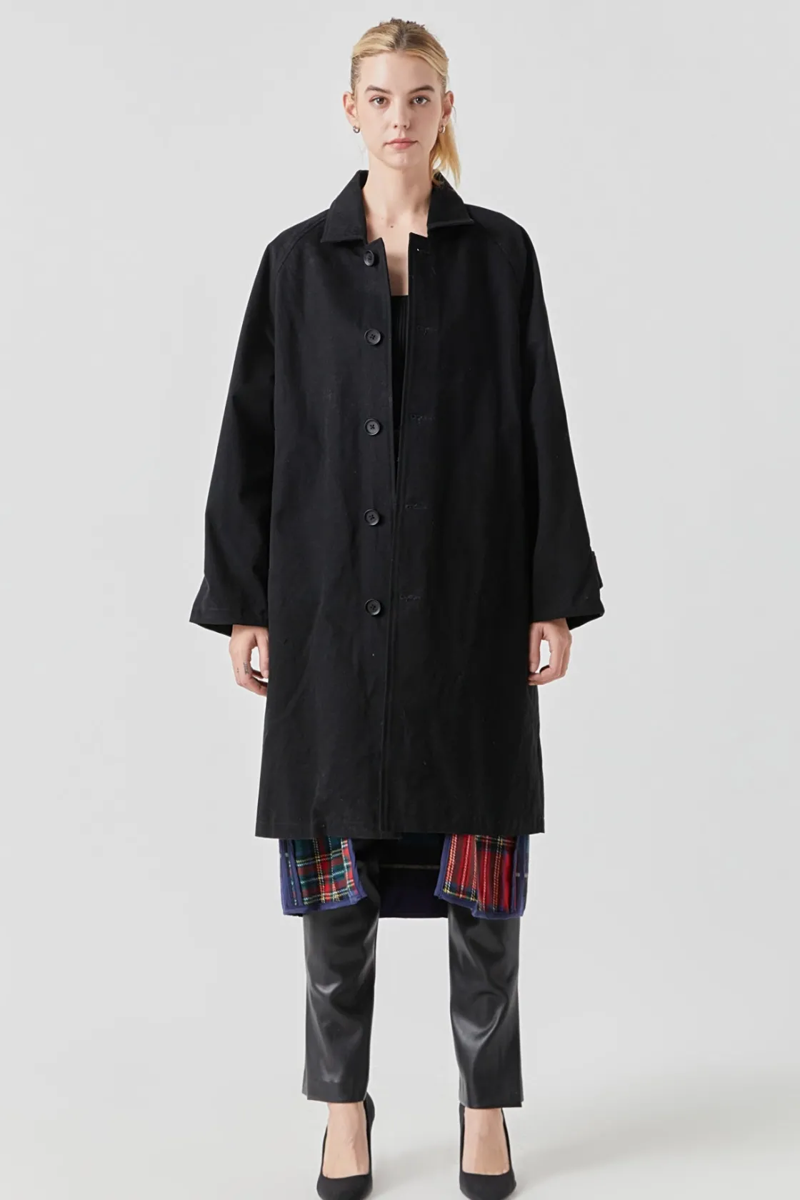 grey_lab__reversible_chec_0.webp GREY LAB Jackets & Coats | Tops*- Reversible Check Long Coat MULTI