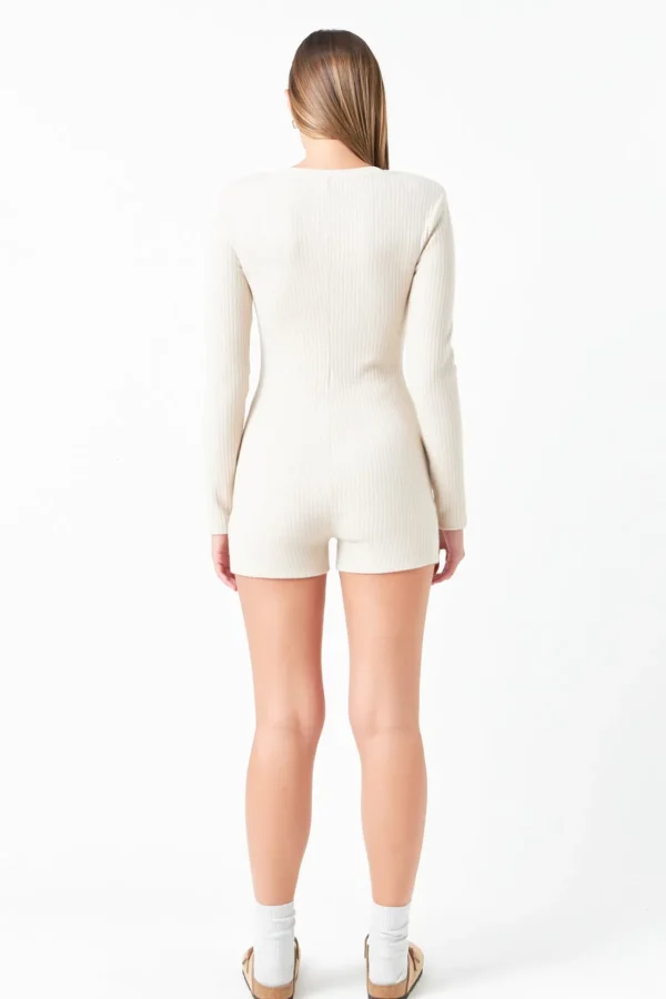 GREY LAB Loungewear | Sweaters & Knits*- Ribbed Knit Romper OATMEAL