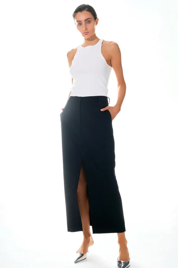 GREY LAB Tops*- Ribbed Racer Back Slick Tank