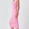 GREY LAB Knit Dresses | Sweaters & Knits*- Ribbed Sleeveless Maxi Dress PINK