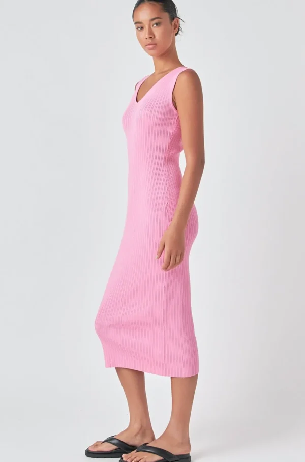 GREY LAB Knit Dresses | Sweaters & Knits*- Ribbed Sleeveless Maxi Dress PINK
