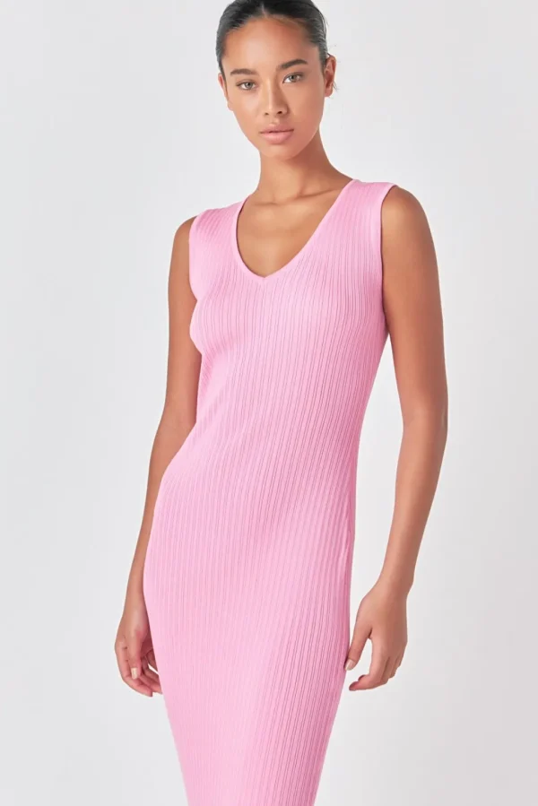 GREY LAB Knit Dresses | Sweaters & Knits*- Ribbed Sleeveless Maxi Dress PINK
