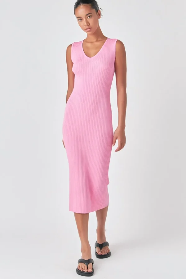 GREY LAB Knit Dresses | Sweaters & Knits*- Ribbed Sleeveless Maxi Dress PINK