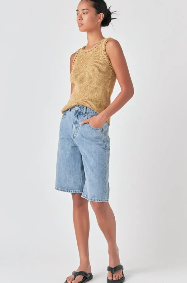 GREY LAB Sweaters & Knits | Tops*- Round Neck Sleeveless Knit Top