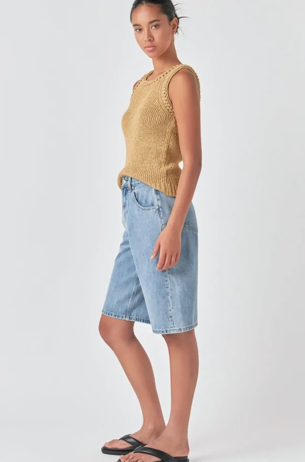 GREY LAB Sweaters & Knits | Tops*- Round Neck Sleeveless Knit Top