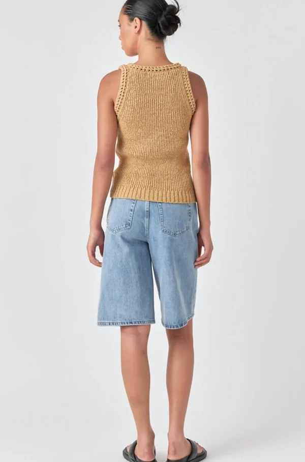 GREY LAB Sweaters & Knits | Tops*- Round Neck Sleeveless Knit Top