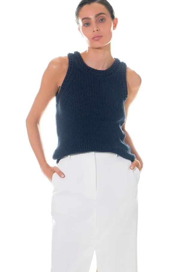 GREY LAB Sweaters & Knits | Tops*- Round Neck Sleeveless Knit Top