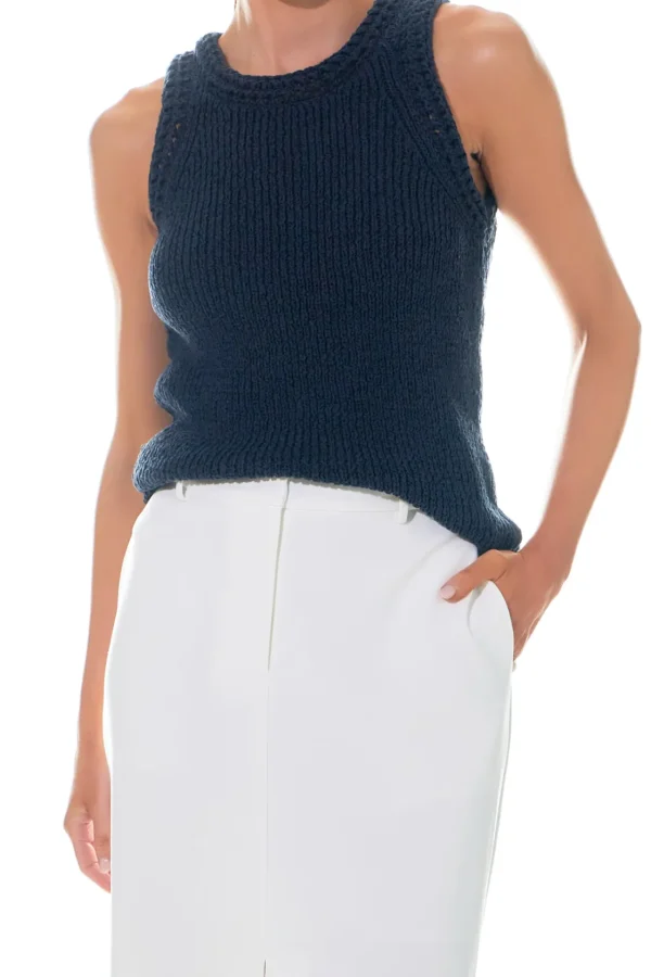 GREY LAB Sweaters & Knits | Tops*- Round Neck Sleeveless Knit Top