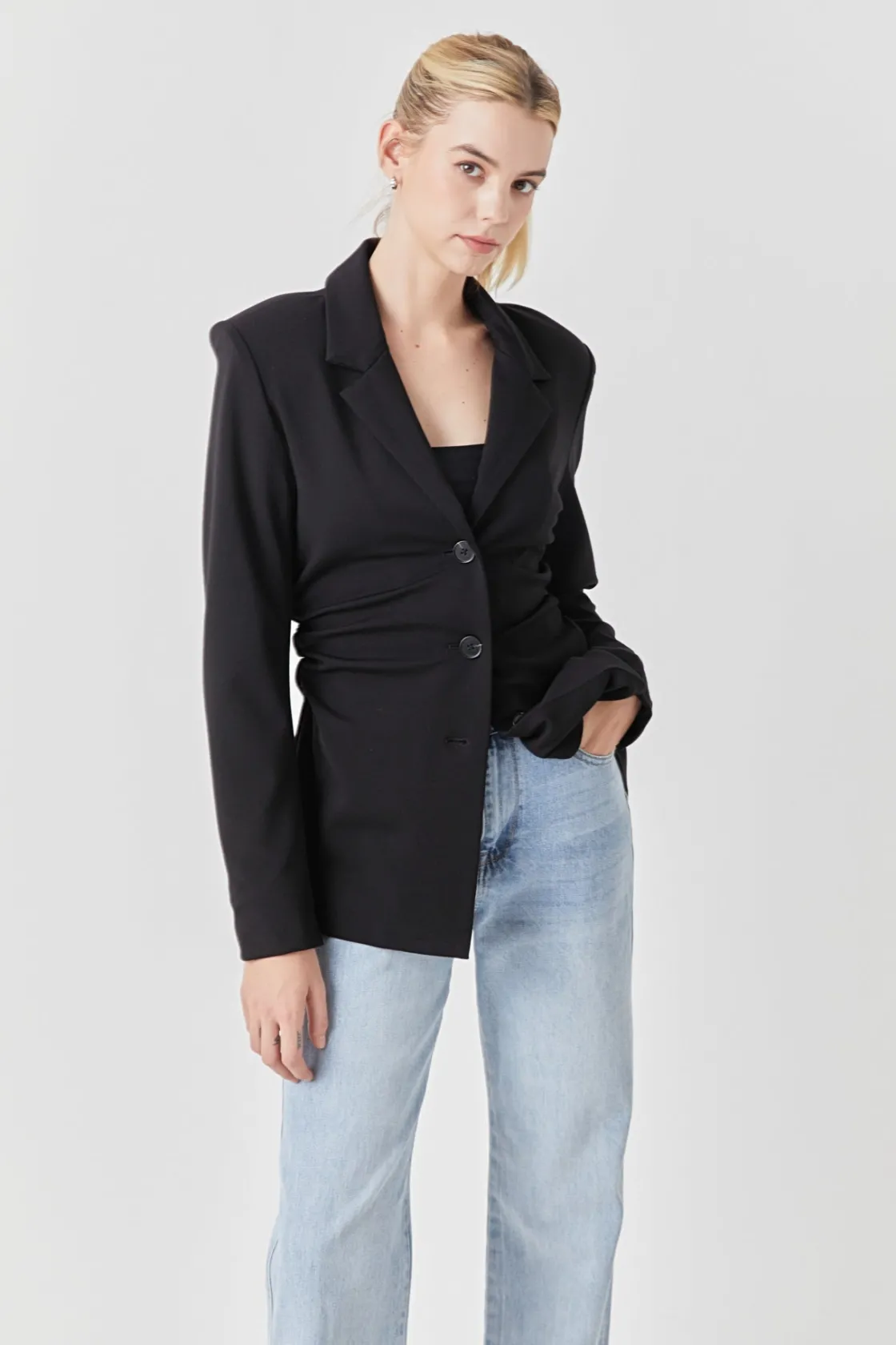grey_lab__ruched_blazer_5.webp GREY LAB Blazers | Tops*- Ruched Blazer