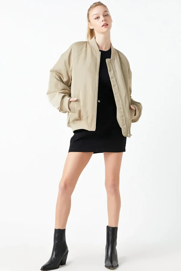 GREY LAB Jackets & Coats | Tops*- Ruched Bomber Jacket