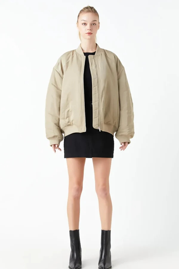 GREY LAB Jackets & Coats | Tops*- Ruched Bomber Jacket