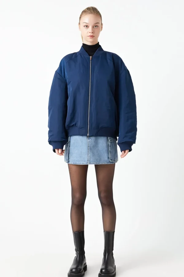 GREY LAB Jackets & Coats | Tops*- Ruched Bomber Jacket