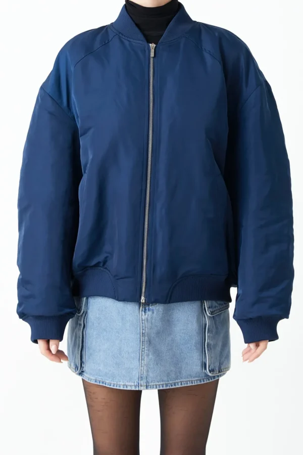 GREY LAB Jackets & Coats | Tops*- Ruched Bomber Jacket