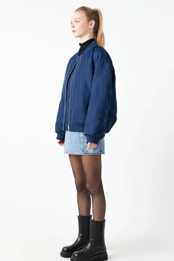 GREY LAB Jackets & Coats | Tops*- Ruched Bomber Jacket