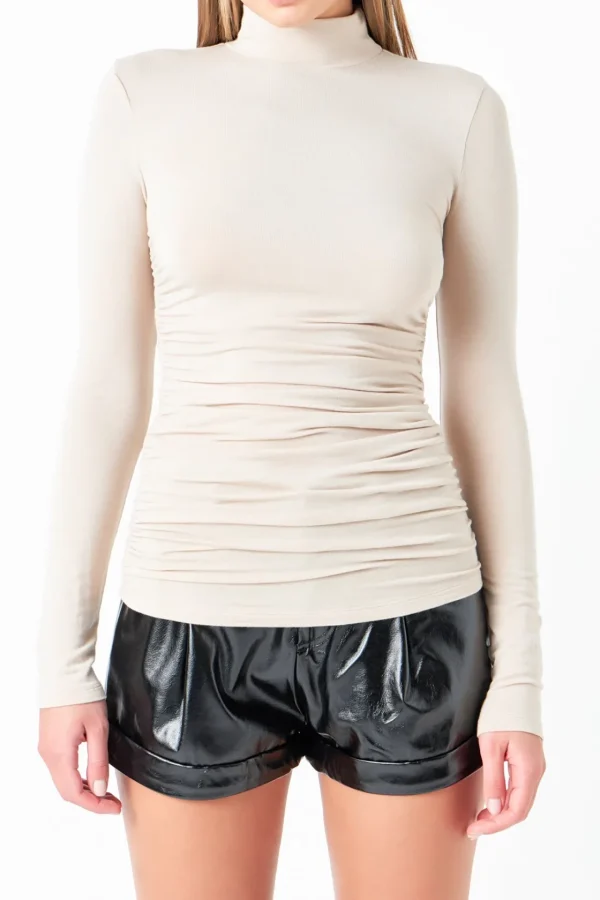 GREY LAB Tops*- Ruched Turtleneck Top