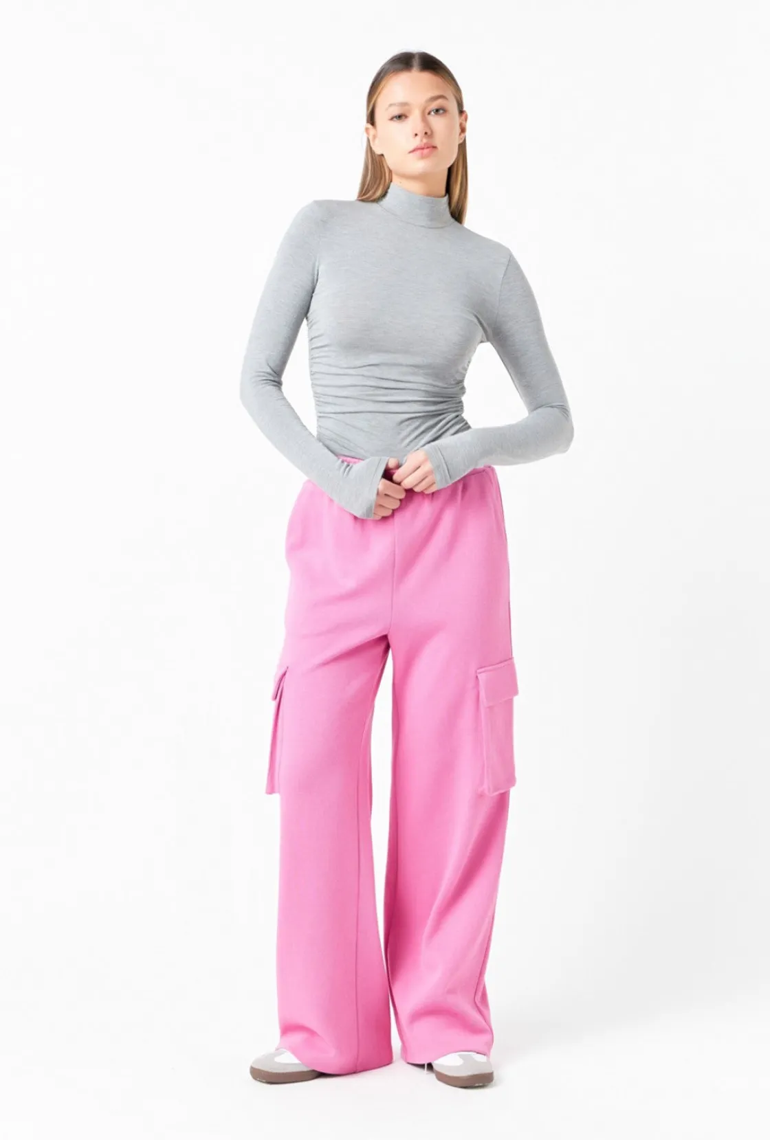 grey_lab__ruched_turtlene_11.webp GREY LAB Tops*- Ruched Turtleneck Top