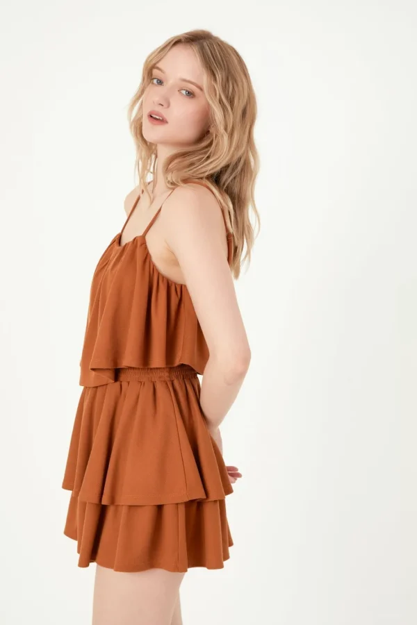 GREY LAB Sweaters & Knits | Tops*- Ruffled Knit Romper BROWN