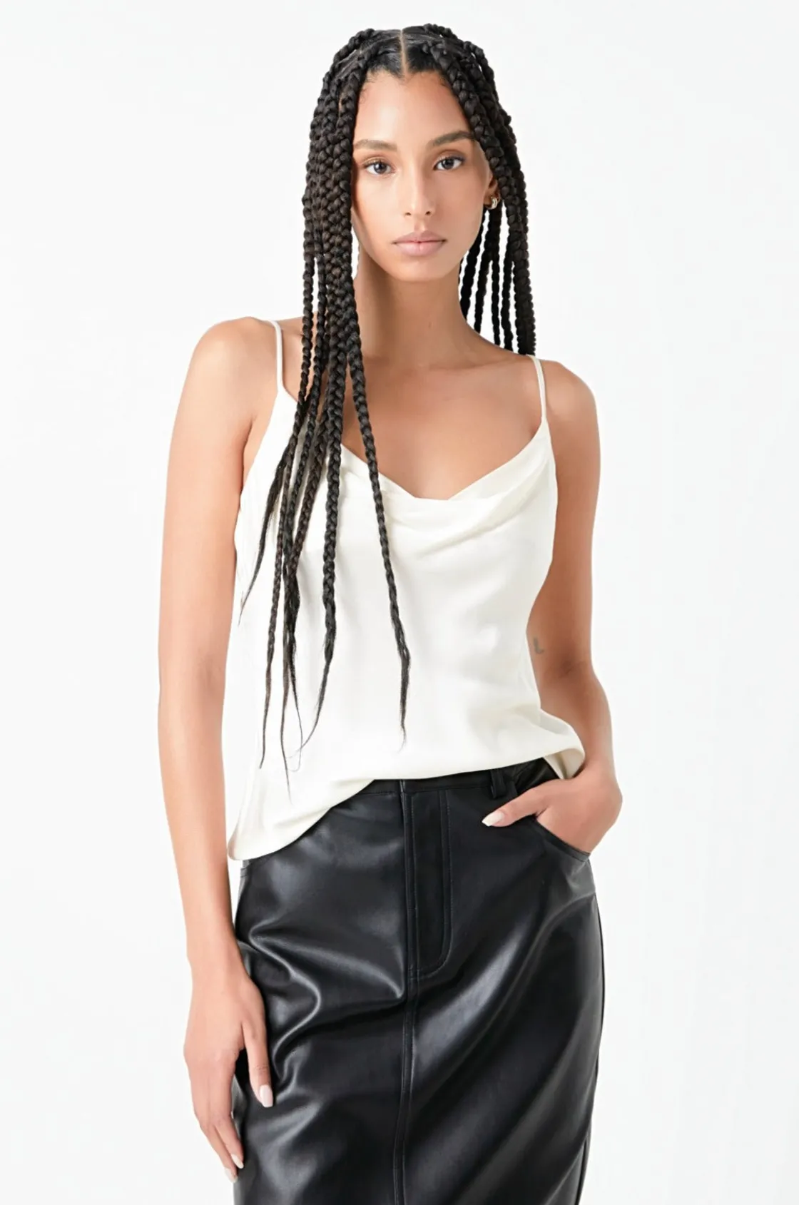 grey_lab__satin_cowl_neck_5.webp GREY LAB Matching Sets | Tops*- Satin Cowl Neck Top